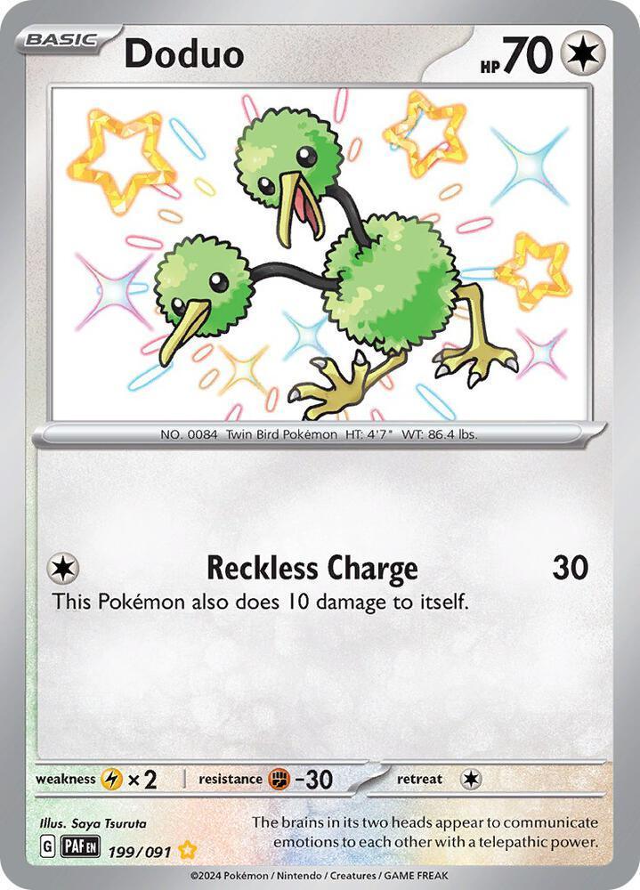 Doduo (199/091) – Scarlet & Violet: Paldean Fates - In Stock Now