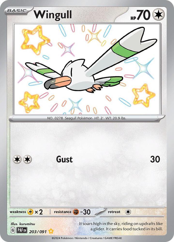 Wingull (203/091) – Scarlet & Violet: Paldean Fates - In Stock Now