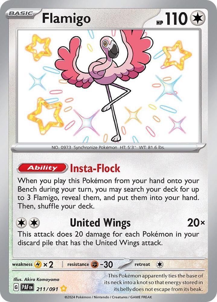 Flamigo (211/091) – Scarlet & Violet: Paldean Fates | Order Now