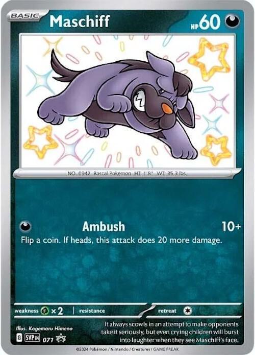 Maschiff - 071 (SVP071) – Scarlet & Violet: Black Star Promos - Authentic Card