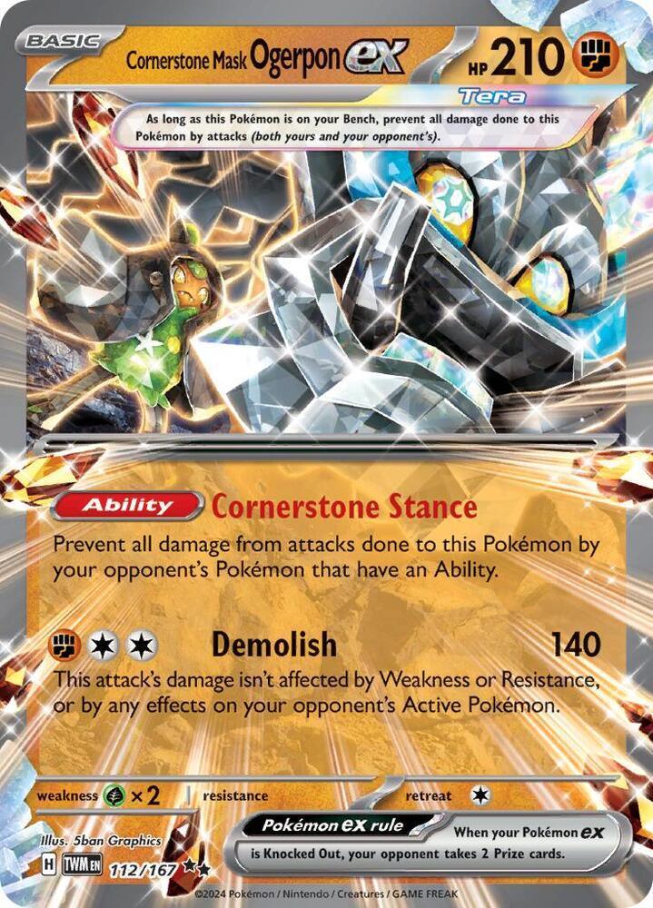 Cornerstone Mask Ogerpon ex (112/167) – Scarlet & Violet: Twilight Masquerade | Order Today