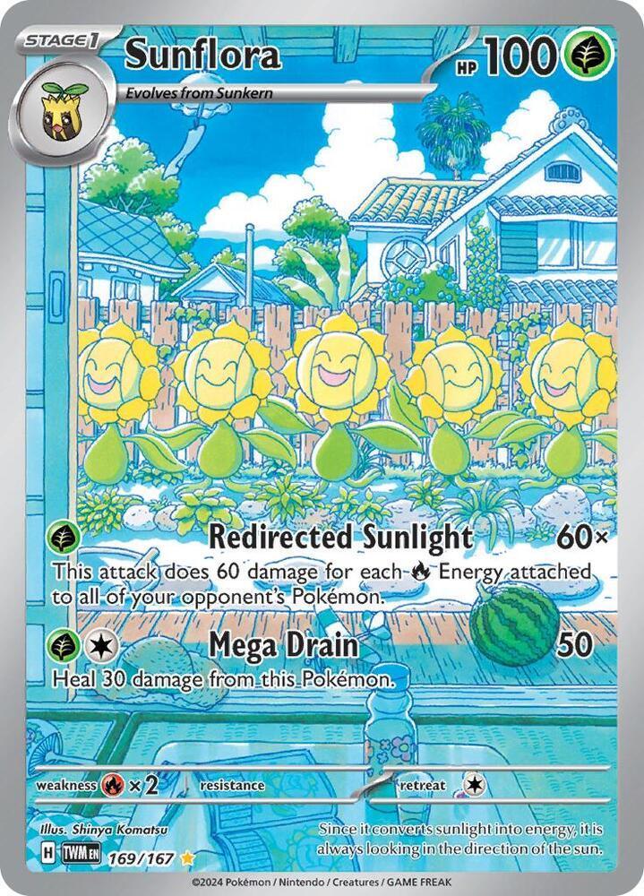 Sunflora (169/167) – Scarlet & Violet: Twilight Masquerade - Authentic Card