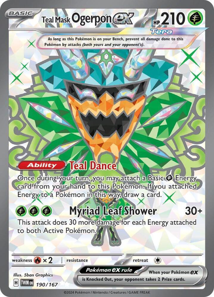 Teal Mask Ogerpon ex (190/167) – Scarlet & Violet: Twilight Masquerade | Order Today