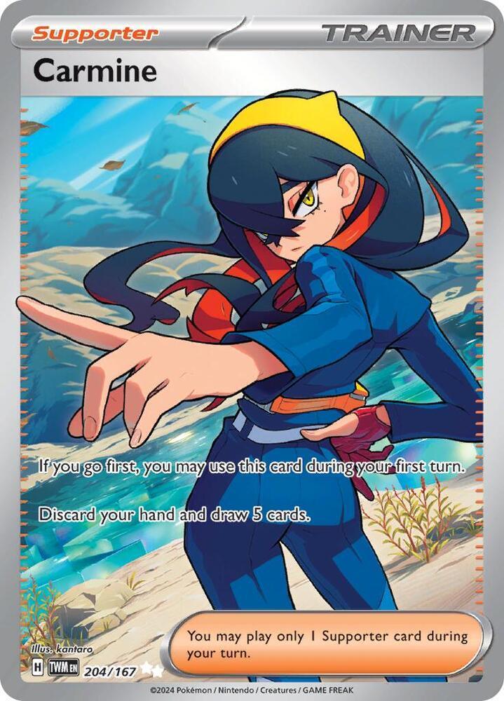 Carmine (204/167) – Scarlet & Violet: Twilight Masquerade - Authentic Card