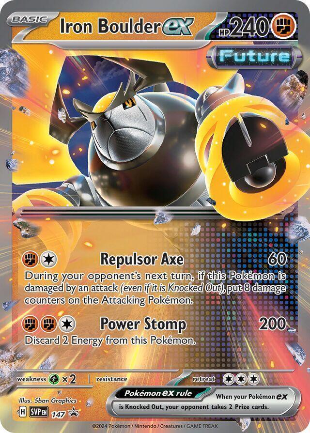 Iron Boulder ex (147) – SV: Scarlet & Violet Promo Cards - Authentic Card