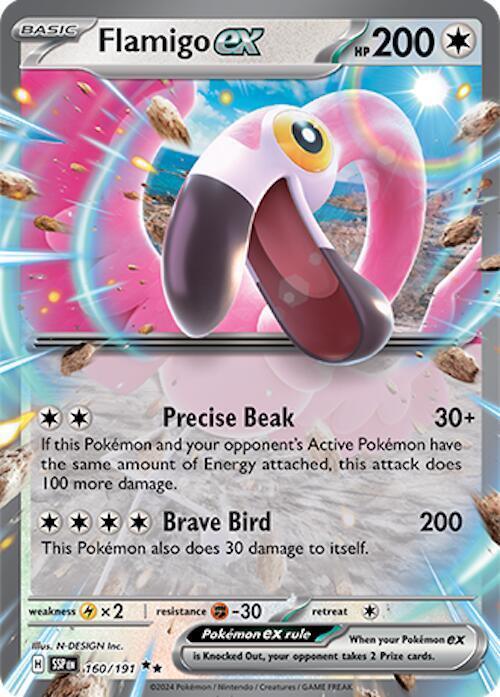 Flamigo ex (160/191) – Scarlet & Violet: Surging Sparks | Order Now