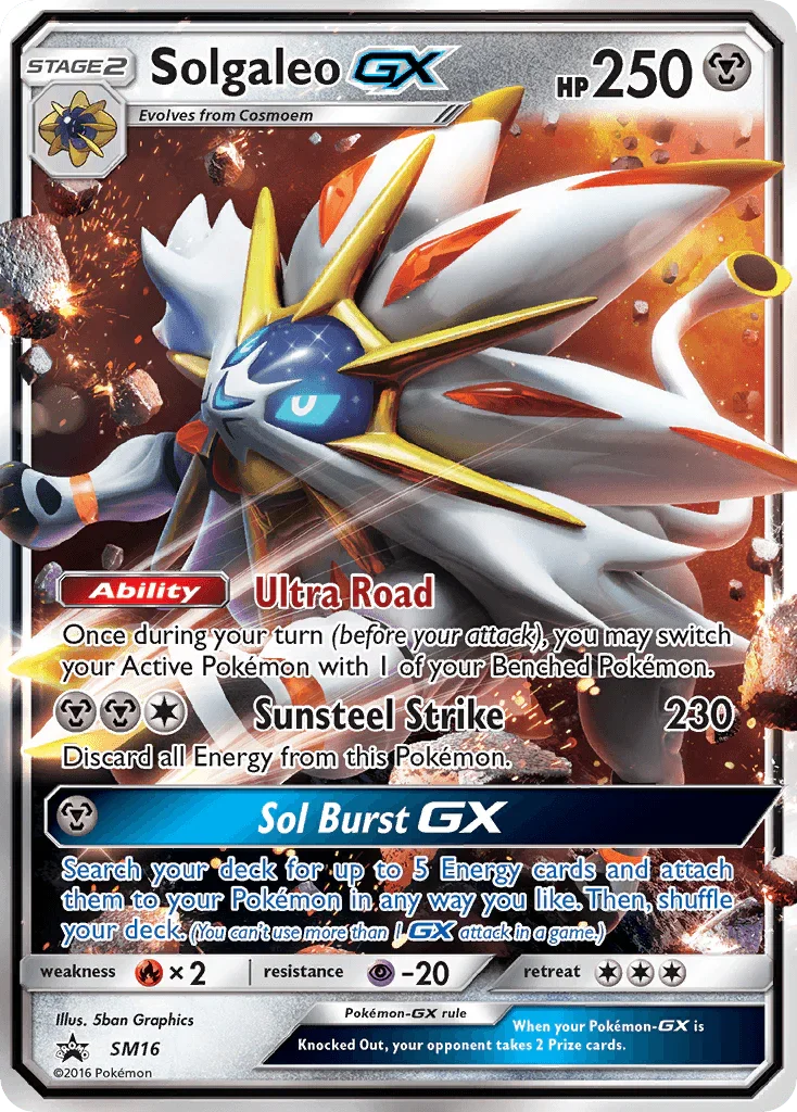 Solgaleo GX (SM16) – Sun & Moon: Black Star Promos – For Sale