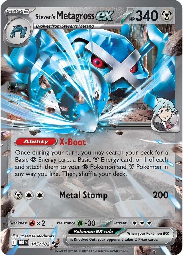 Steven's Metagross ex (145/182) – Scarlet & Violet: Destined Rivals – For Sale