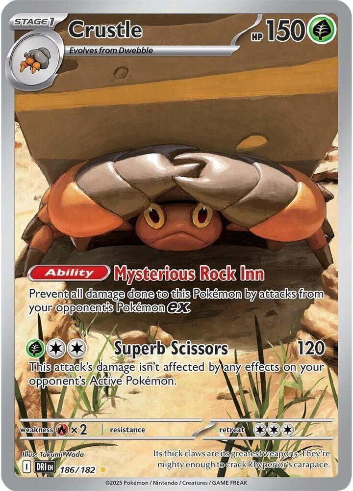Crustle (186/182) – Scarlet & Violet: Destined Rivals - Authentic Card