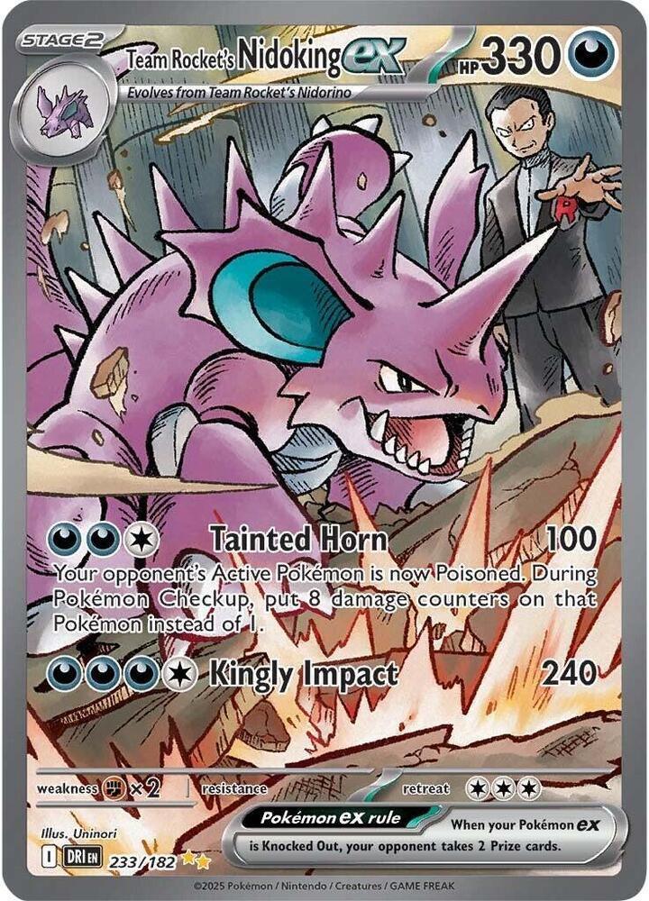 Team Rocket's Nidoking ex (233/182) – Scarlet & Violet: Destined Rivals – Buy Now