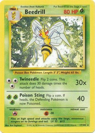 Beedrill (17/102) – Base Set Unlimited - In Stock Now