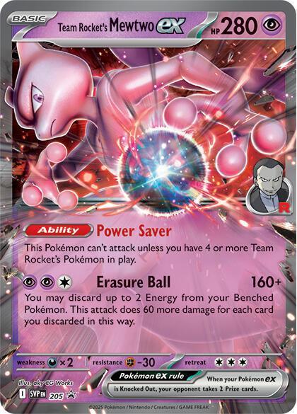 Team Rocket's Mewtwo ex (205) – Scarlet & Violet: Black Star Promos | Buy Online