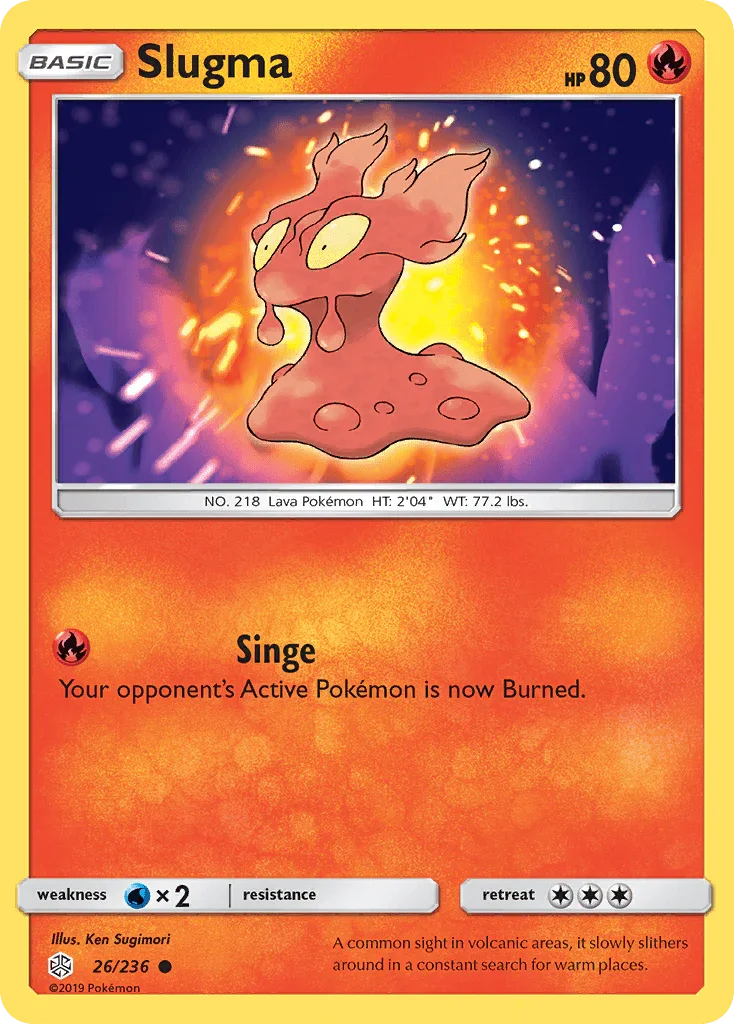 Slugma (26/236) – Sun & Moon: Cosmic Eclipse - In Stock Now