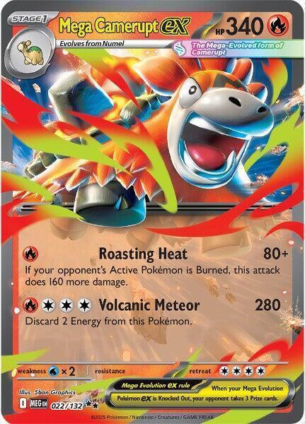 Mega Camerupt ex (022/132) – Mega Evolutions: Base Set - In Stock Now