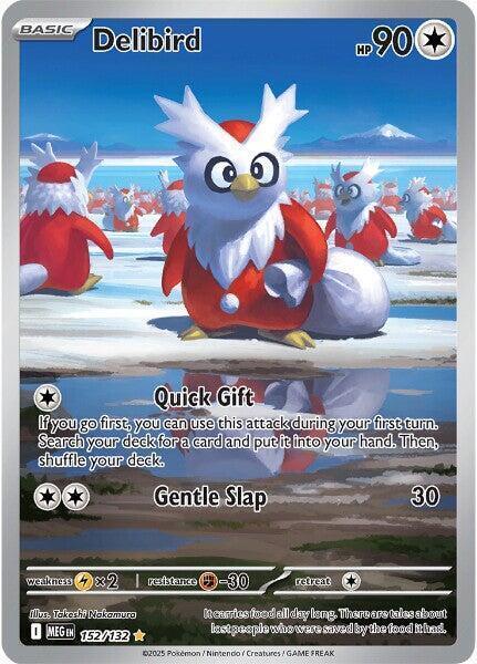 Delibird (152/132) – Mega Evolutions: Base Set - Authentic Card
