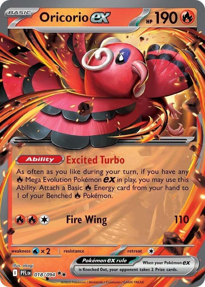 Oricorio ex (018/094) – Mega Evolution: Phantasmal Flames | Buy Online