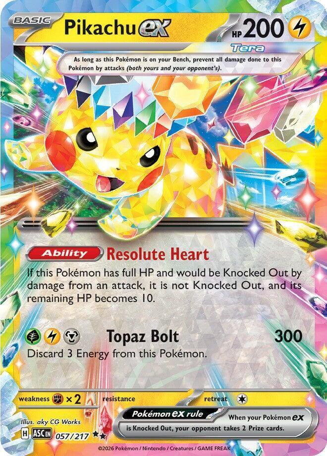 Pikachu ex (057/217) – Mega Evolution: Ascended Heroes - Shop Now
