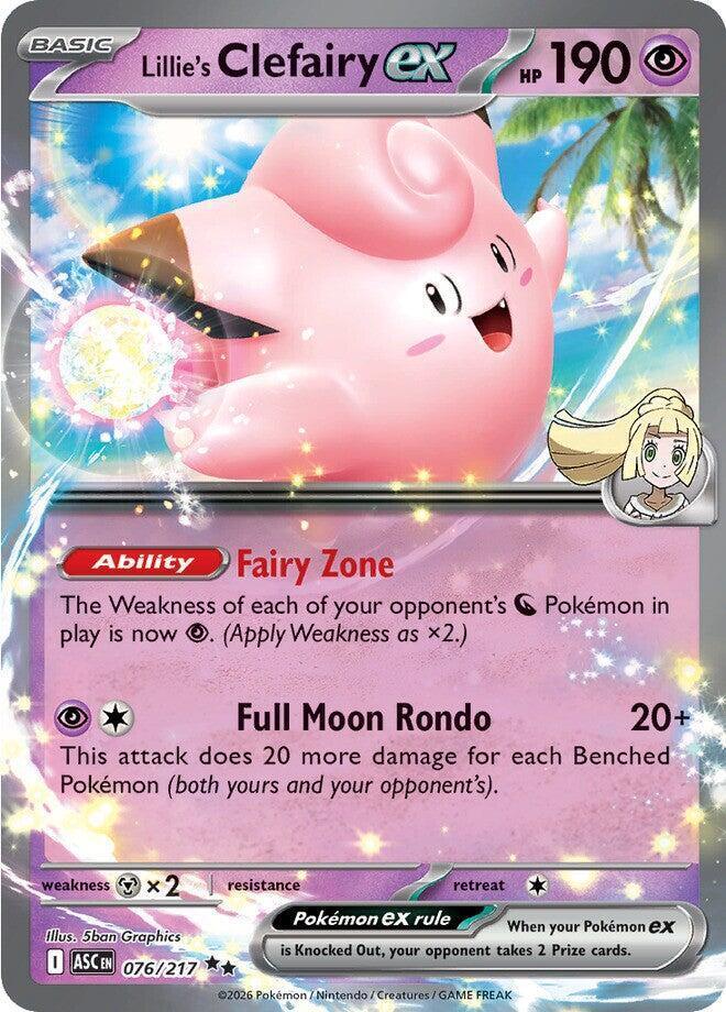 Lillie's Clefairy ex (076/217) – Mega Evolution: Ascended Heroes | Shop Today
