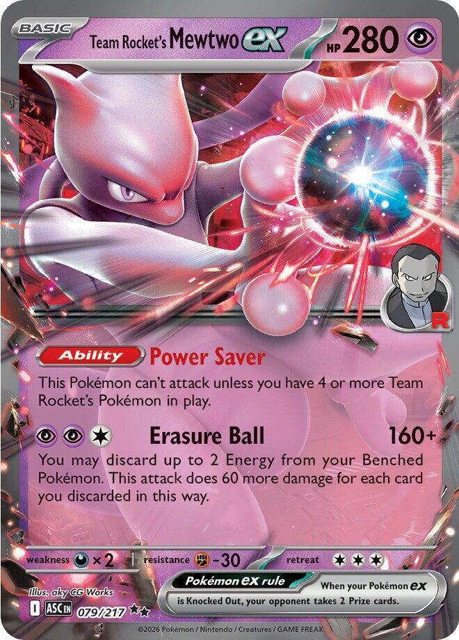 Team Rocket's Mewtwo ex (079/217) – Mega Evolution: Ascended Heroes – For Sale