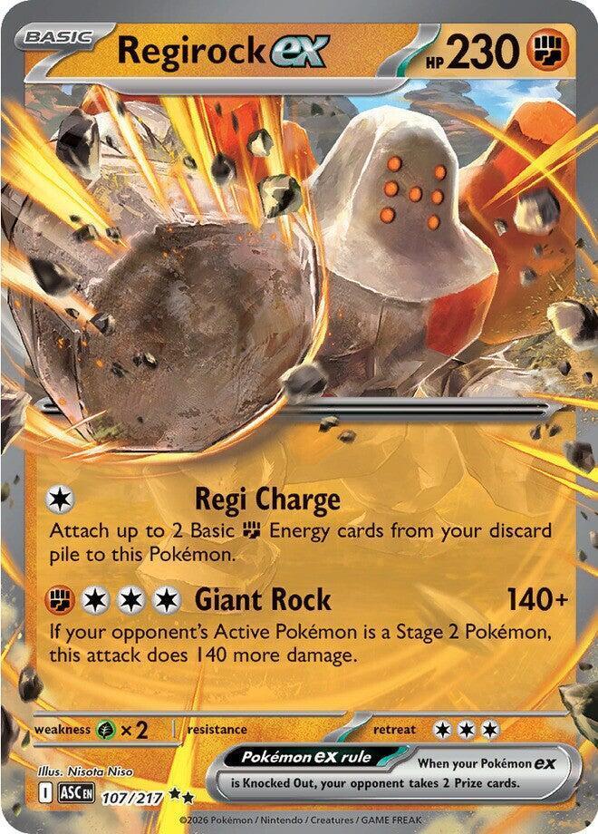 Regirock ex (107/217) – Mega Evolution: Ascended Heroes | Order Now