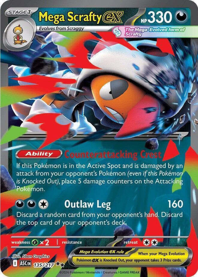 Mega Scrafty ex (135/217) – Mega Evolution: Ascended Heroes | Order Now