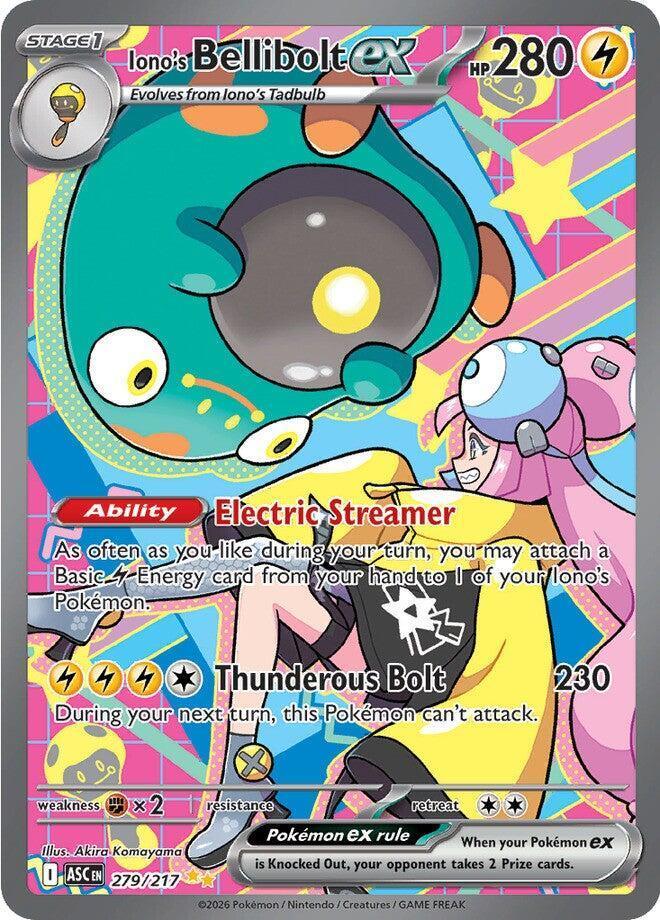 Iono's Bellibolt ex (279/217) – Mega Evolution: Ascended Heroes | Buy Online