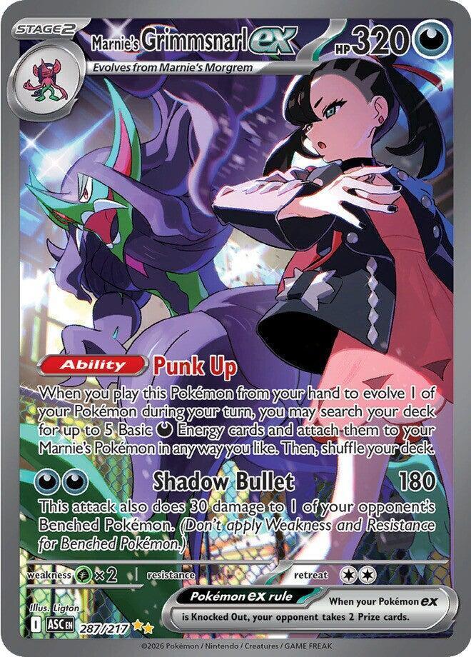 Marnie's Grimmsnarl ex (287/217) – Mega Evolution: Ascended Heroes | Order Now