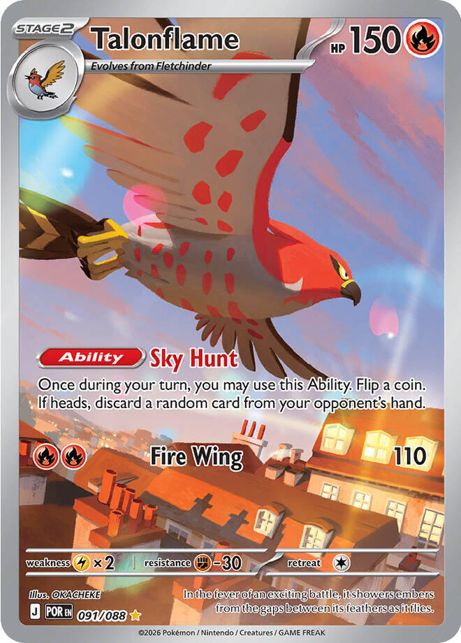 Talonflame (091/088) – Mega Evolution: Perfect Order - Authentic Card