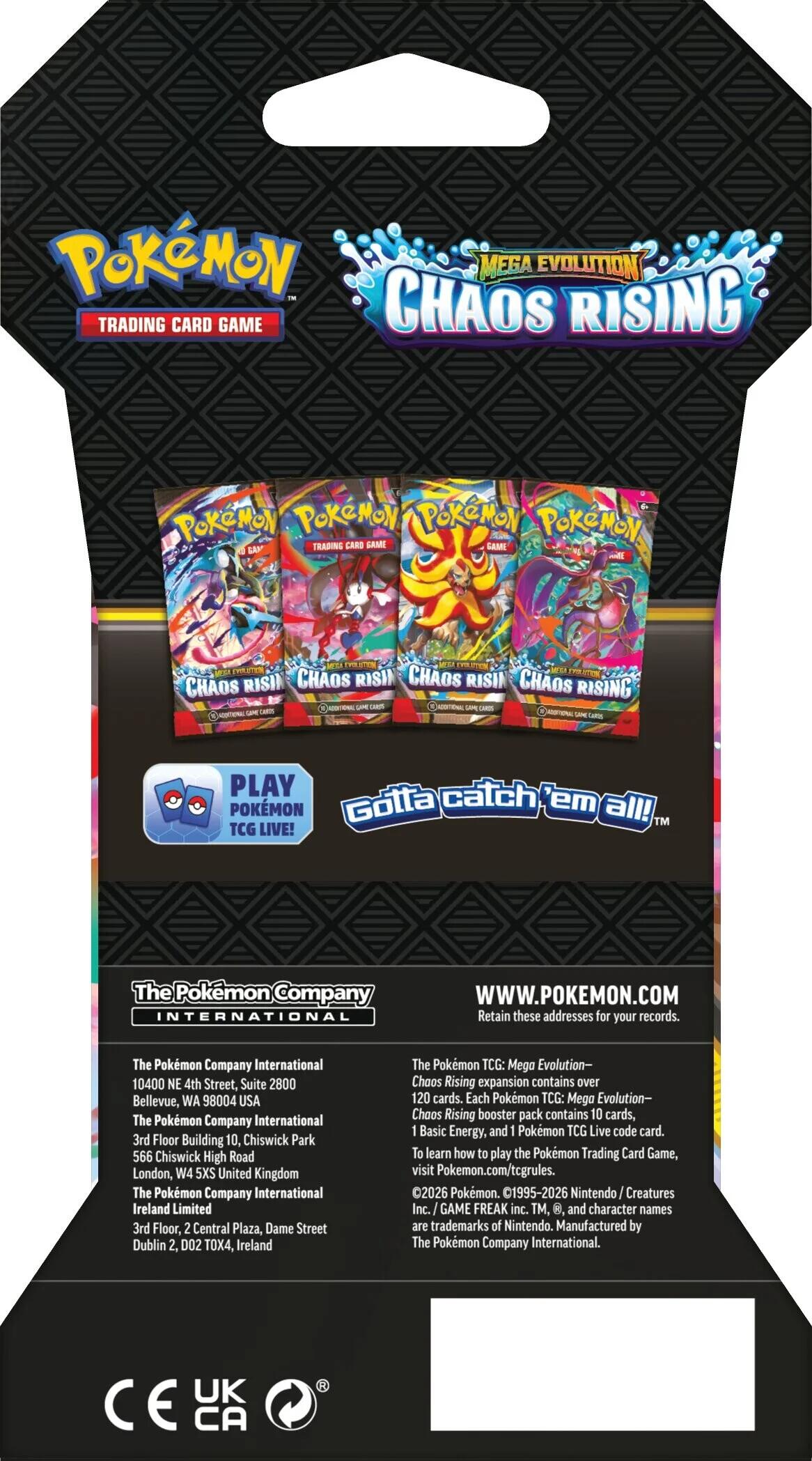Chaos Rising Sleeved Booster Pack - Authentic Card