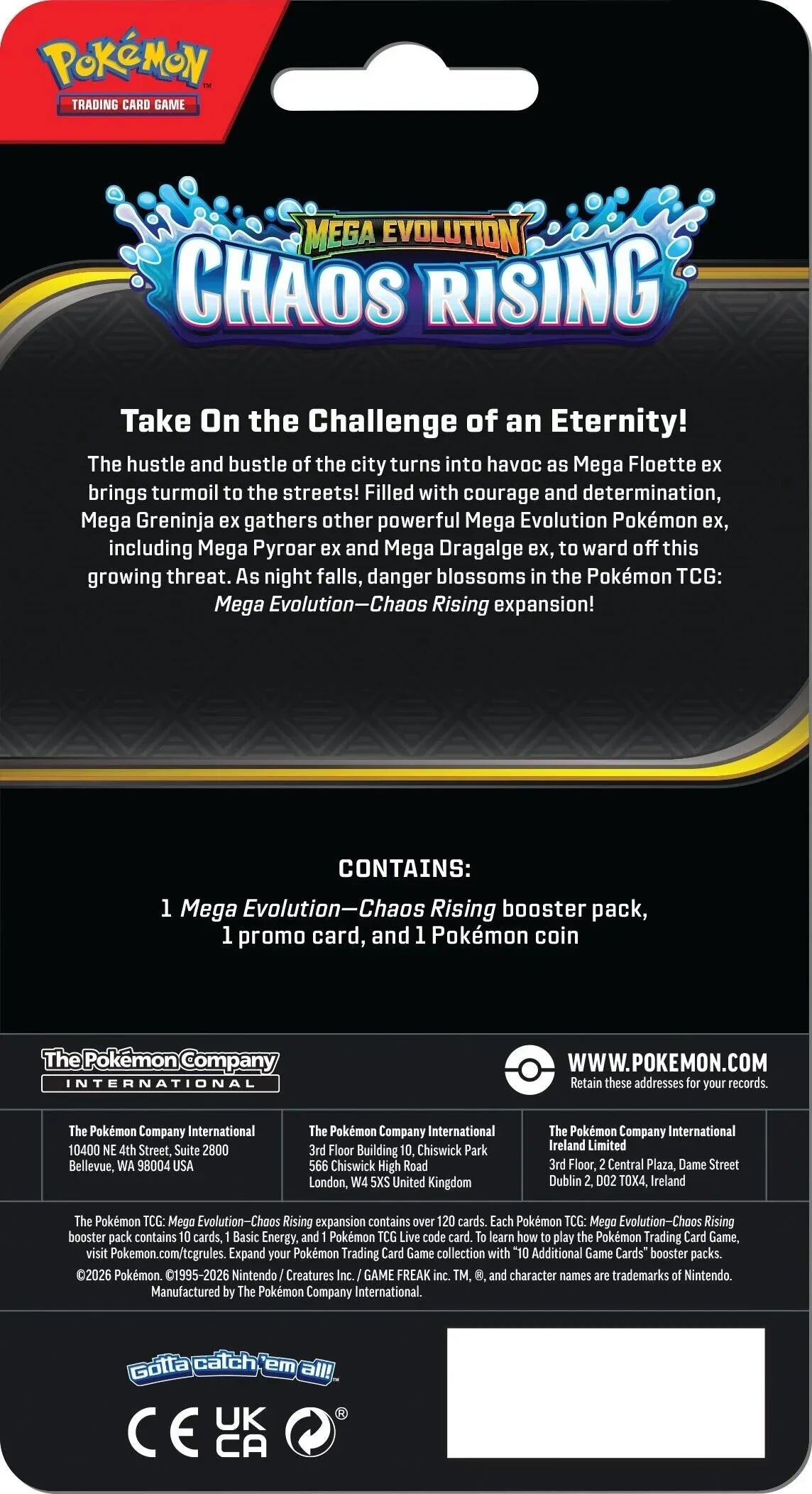 Mega Evolution: Chaos Rising Single Pack Blister (Toxel) | Fast Shipping