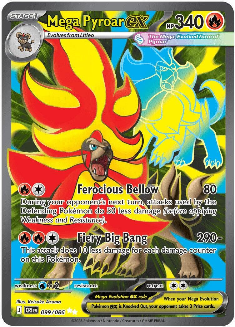 Mega Pyroar ex (099/086) – Mega Evolution: Chaos Rising | Shop Today
