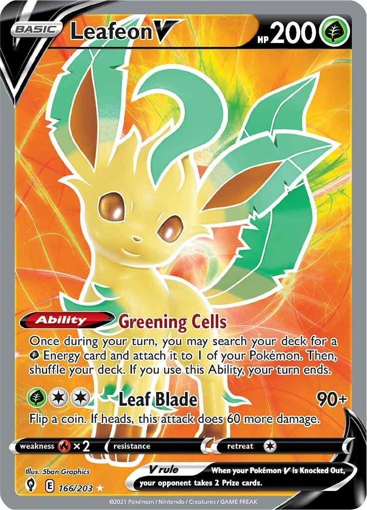 Leafeon V (166/203) – Sword & Shield: Evolving Skies | Shop Today