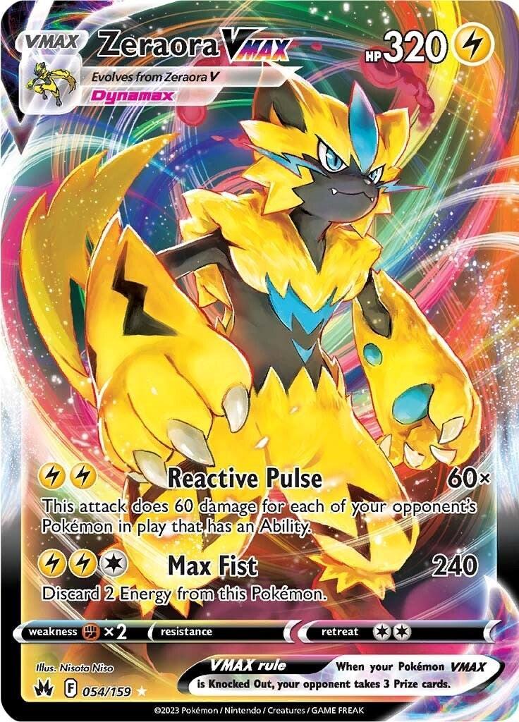 Zeraora VMAX (054/159) – Sword & Shield: Crown Zenith - Authentic Card