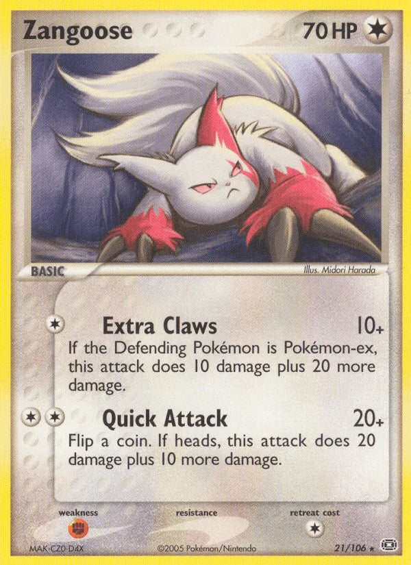 Zangoose (21/106) – EX: Emerald | Order Today