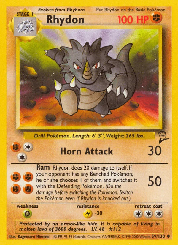 Rhydon (59/130) – Base Set 2 | Fast Shipping