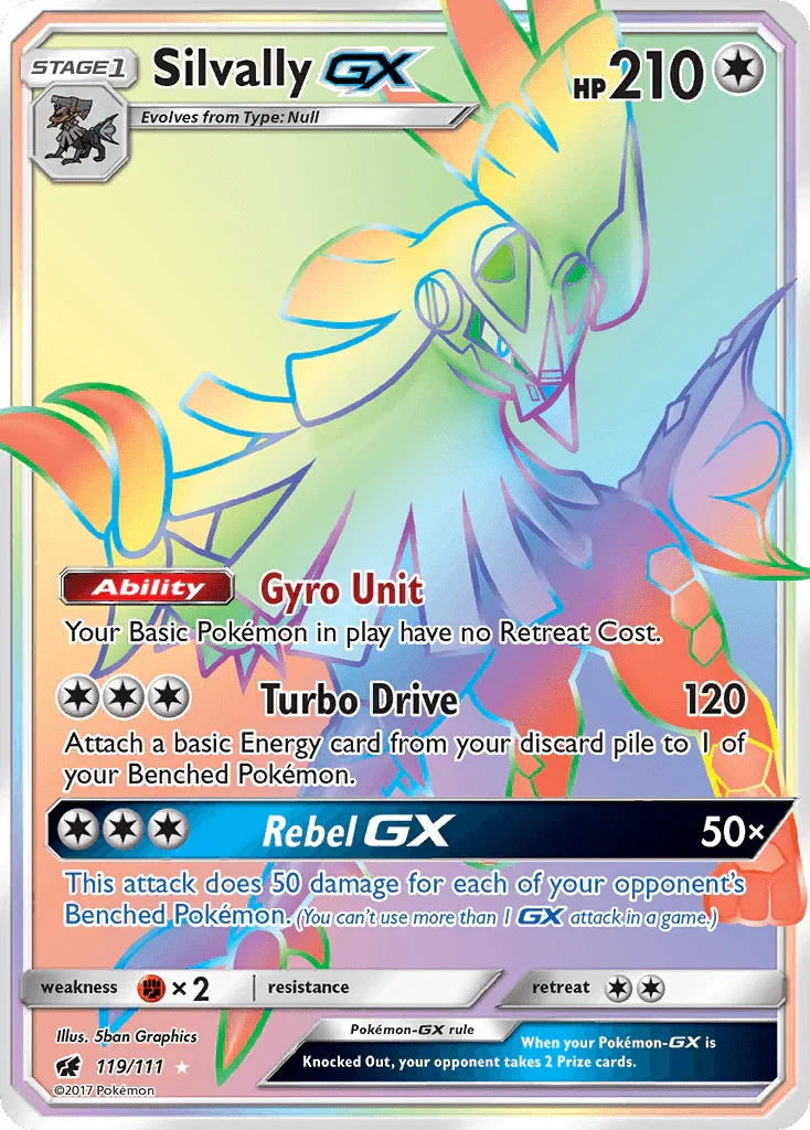 Silvally GX (119/111) – Sun & Moon: Crimson Invasion - Authentic Card