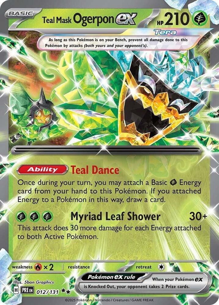 Teal Mask Ogerpon ex (012/131) – Scarlet & Violet: Prismatic Evolutions | Fast Shipping