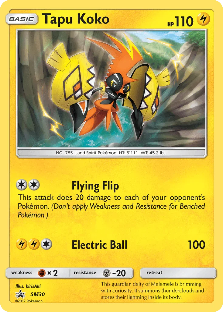 Tapu Koko (SM30) – Sun & Moon: Black Star Promos | Buy Online