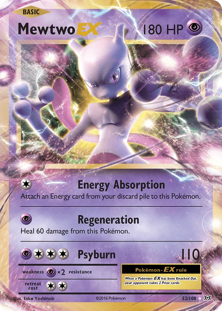 Mewtwo EX (52/108) – XY: Evolutions - Authentic Card