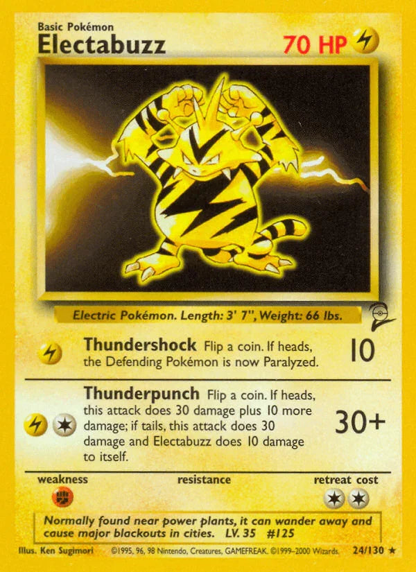 Electabuzz (24/130) – Base Set 2 | Fast Shipping