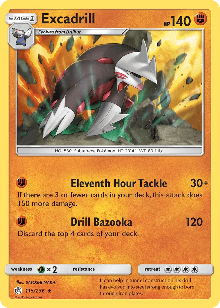 Excadrill (115/236) – Sun & Moon: Cosmic Eclipse – For Sale