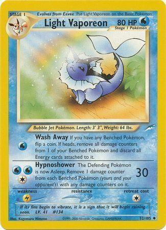 Light Vaporeon (52/105) – Neo Destiny Unlimited - Authentic Card