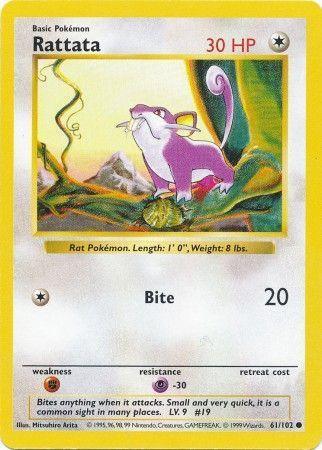 Rattata (61/102) – Base Set Shadowless Unlimited - Shop Now