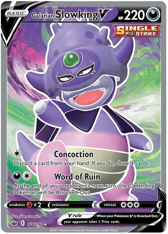 Galarian Slowking V (178/198) – Sword & Shield: Chilling Reign - In Stock Now