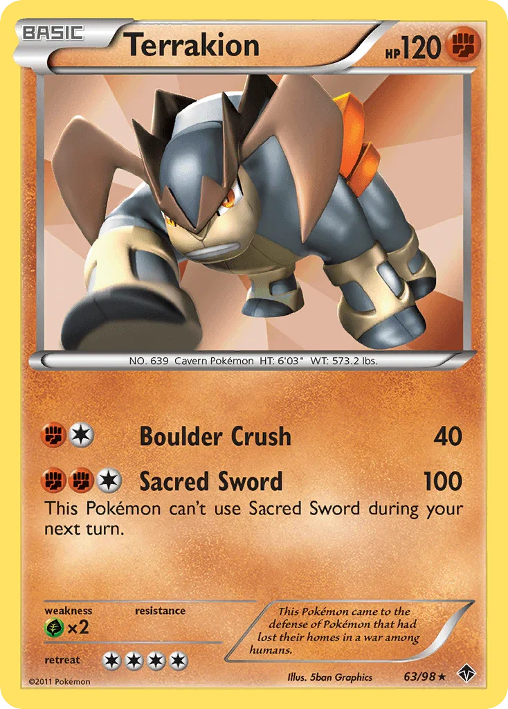 Terrakion (63/98) – Black & White: Emerging Powers | Order Now