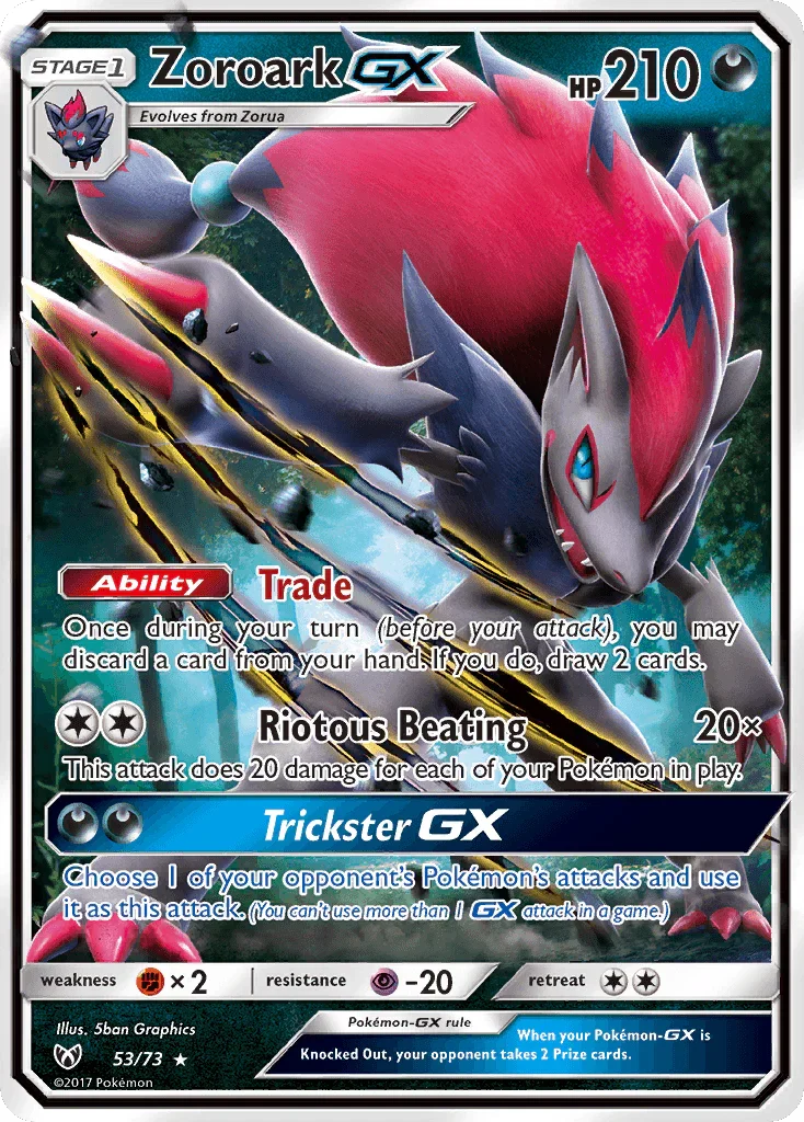 Zoroark GX (53/73) – Sun & Moon: Shining Legends - In Stock Now