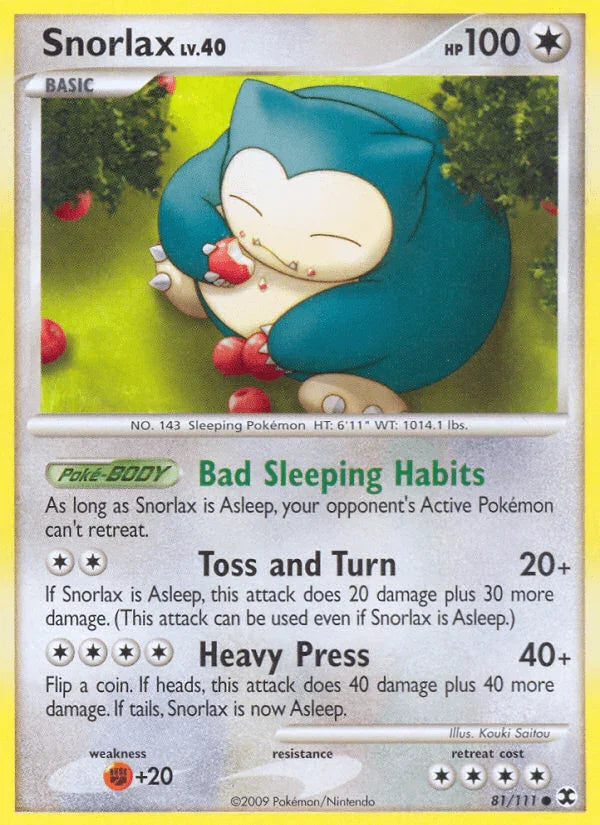 Snorlax (81/111) – Platinum: Rising Rivals | Buy Online