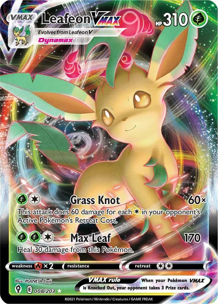 Leafeon VMAX (008/203) – Sword & Shield: Evolving Skies | Order Today
