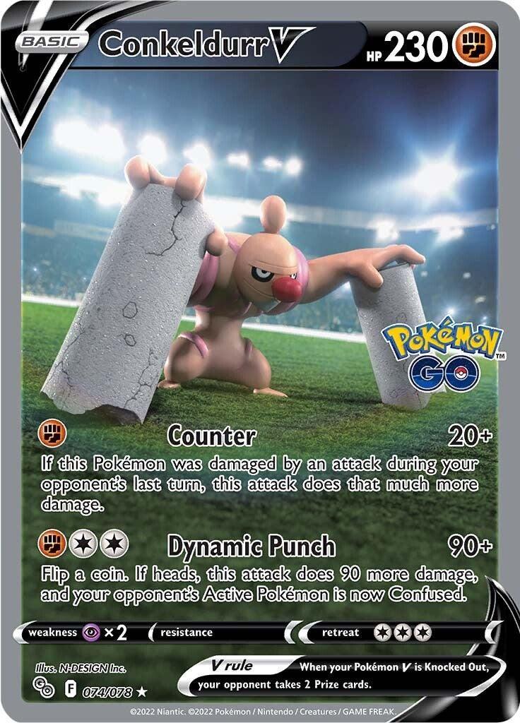 Conkeldurr V (074/078) – Pokémon GO | Fast Shipping