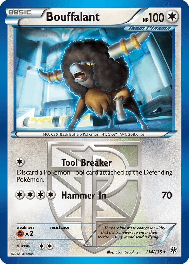 Bouffalant (114/135) – Black & White: Plasma Storm - Shop Now